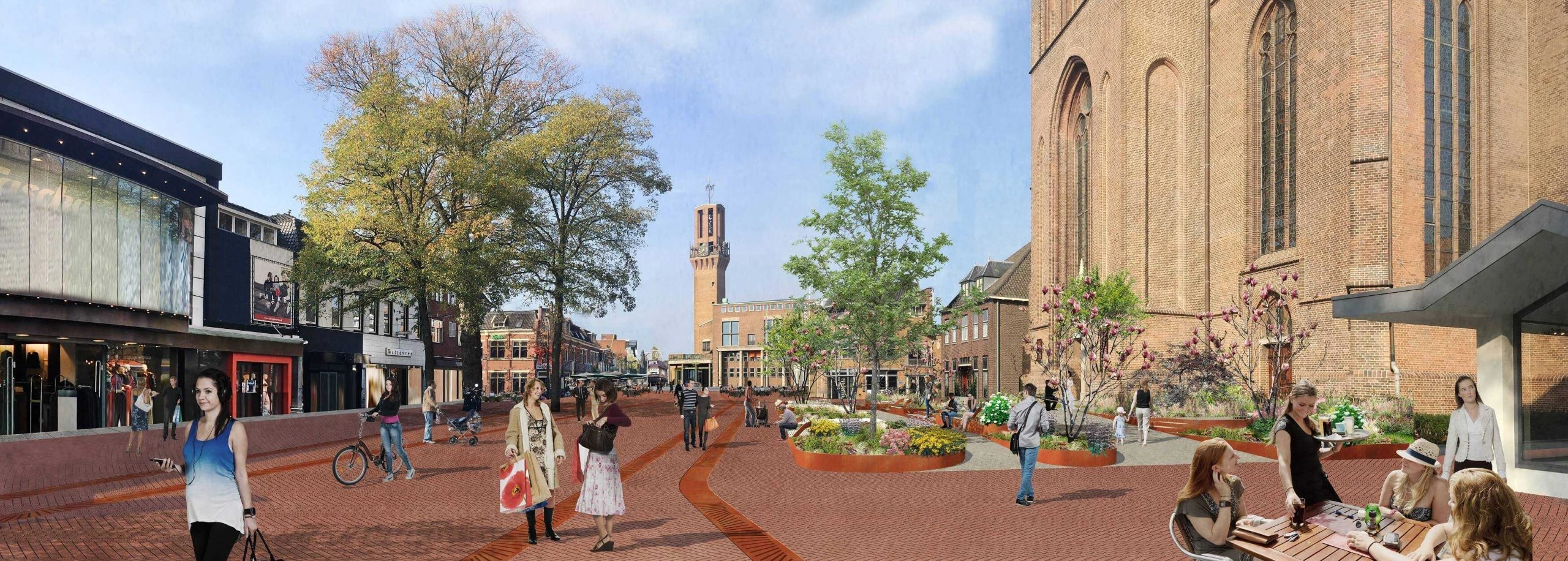 Werkzaamheden Enschedestraat gaan verder, terrassen tijdelijk opgeruimd