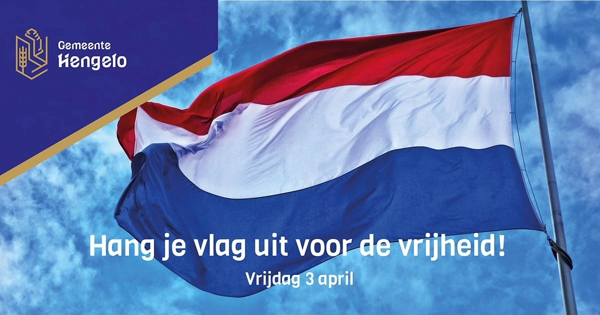Hang je vlag uit voor de vrijheid