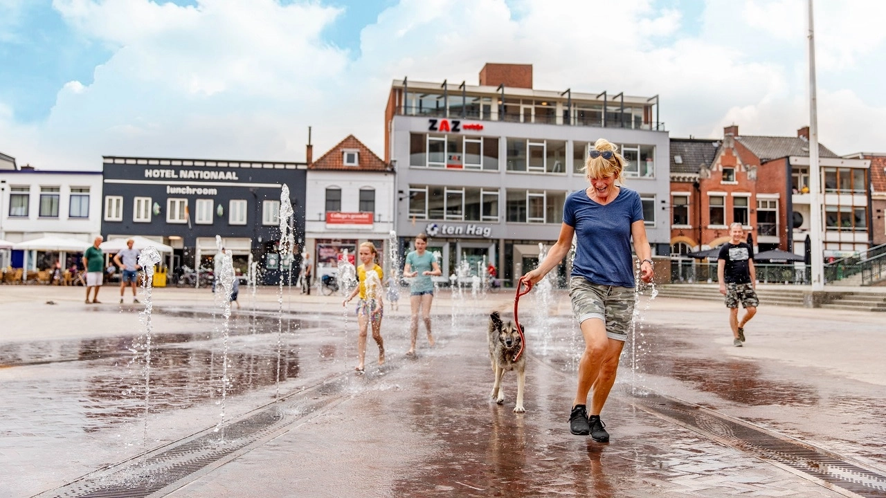 Hengelose fonteinen en een hittegolf: dat is pas een fijne combinatie