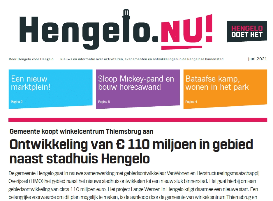 Nieuwsbrief Hengelo.nu, lees ‘m ook!