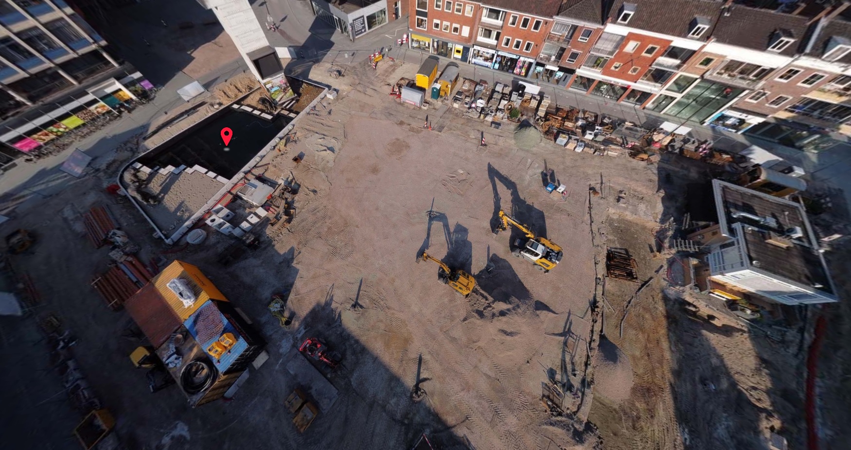 foto van het marktplein van boven