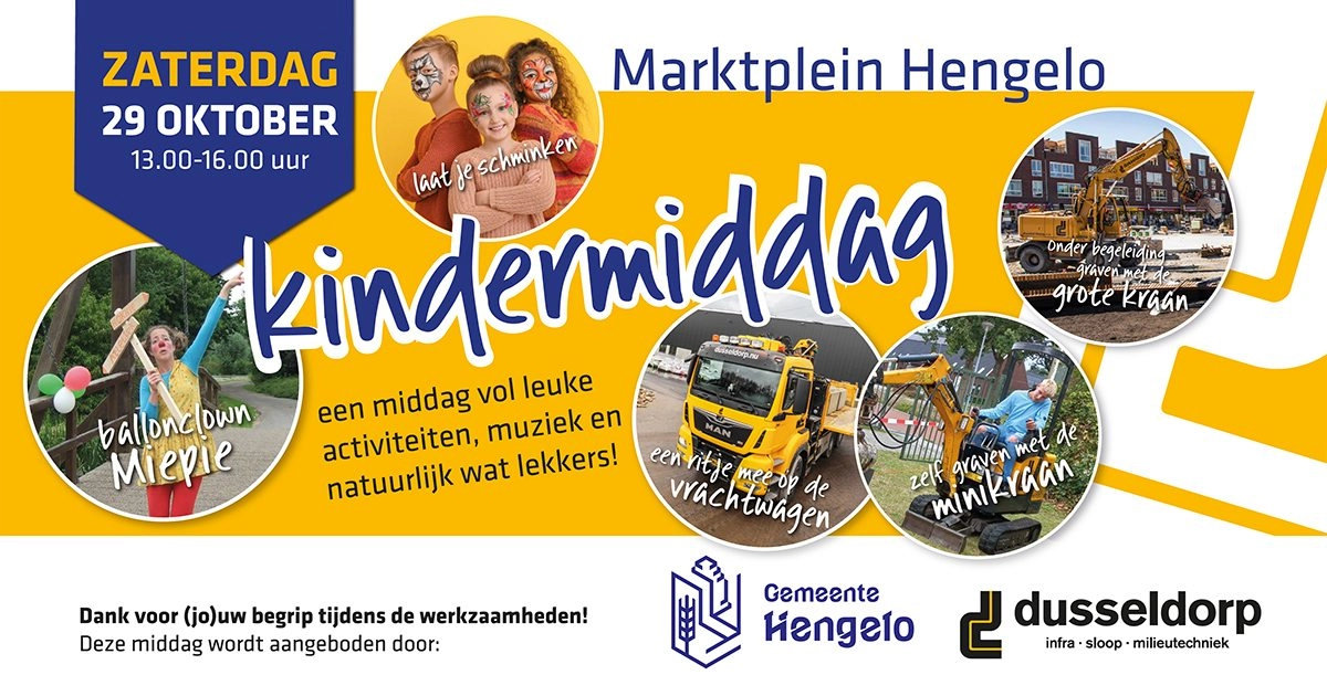 Kindermiddag op marktplein