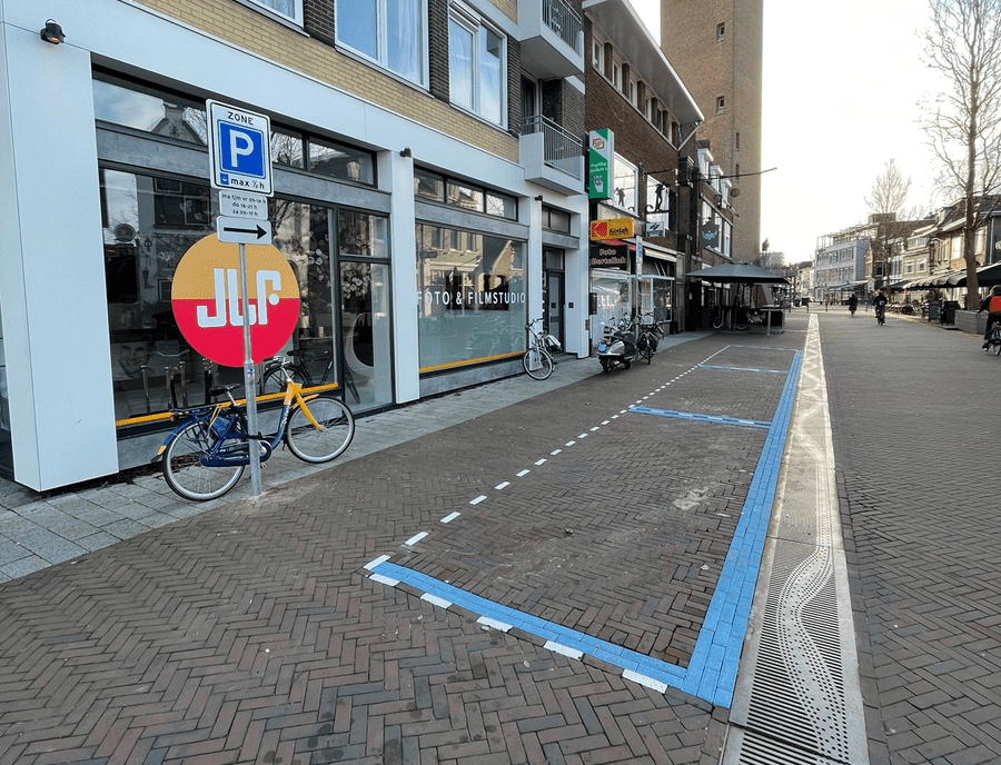 Blauwe zone parkeerplaats Langestraat